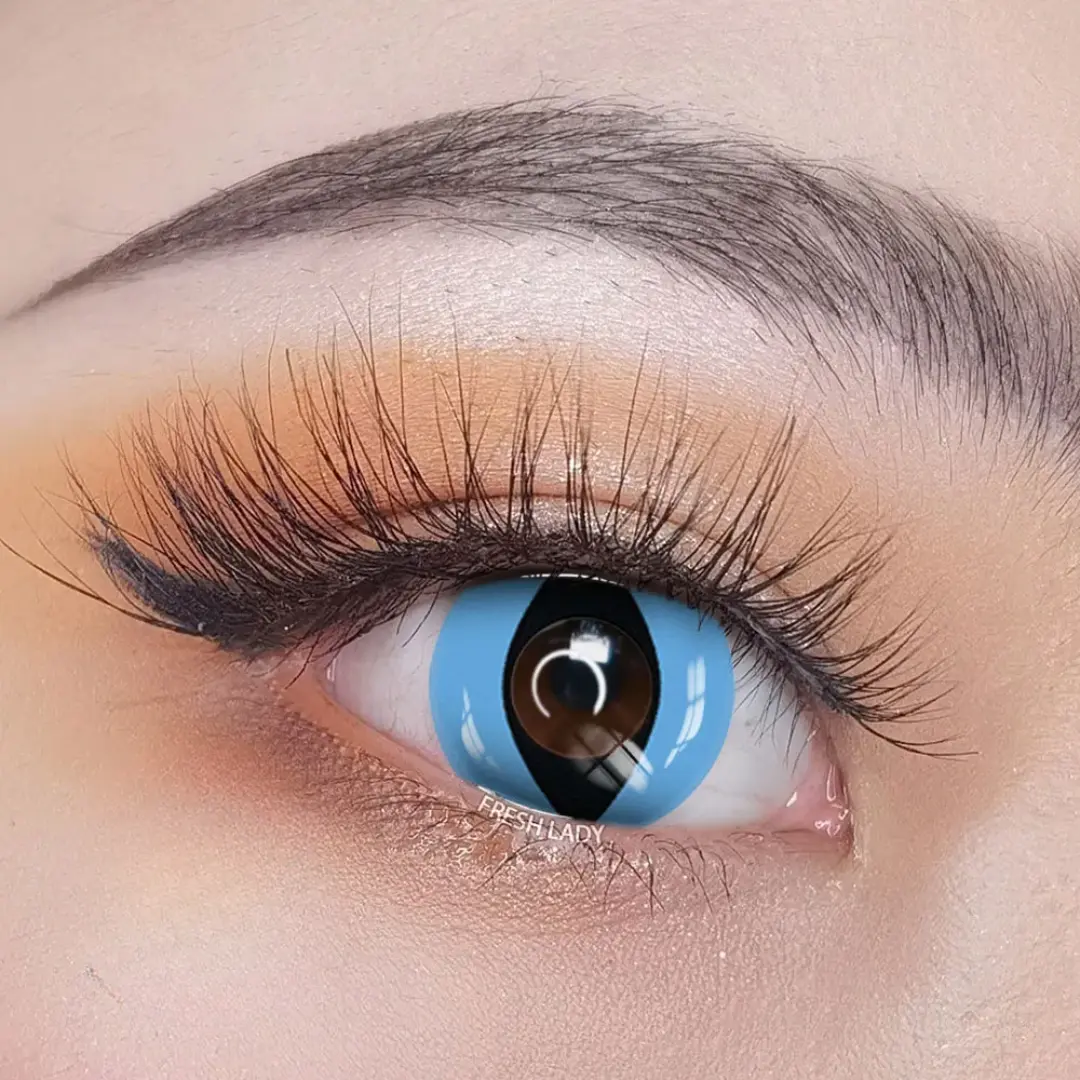 עדשות צבע לפורים Cat Eye Blue